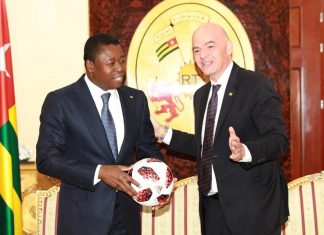 « Le Togo bénéficiera totalement des subventions de la FIFA », Gianni Infantino en visite à Lomé